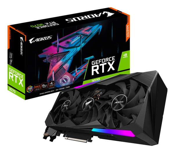 Gigabyte GeForce RTX 3070 AORUS MASTER 8GB GDDR6 - 606122 - zdjęcie
